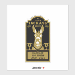 Golden Jackass Award Sticker