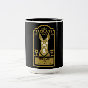Golden Jackass Award Two-Tone Coffee Mug