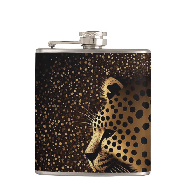 Golden Jaguar Pattern           Flask (Front)