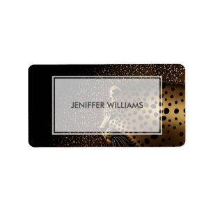 Golden Jaguar Pattern Label