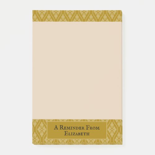 Golden Japanese Scroll Personalized Post_it Notes