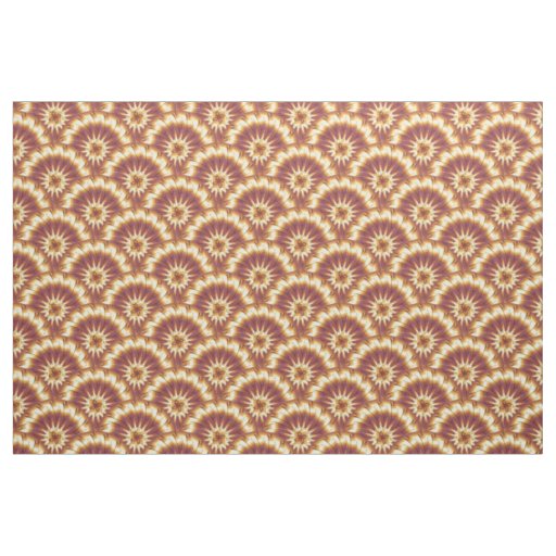 Golden japanese Seigaiha pattern Fabric
