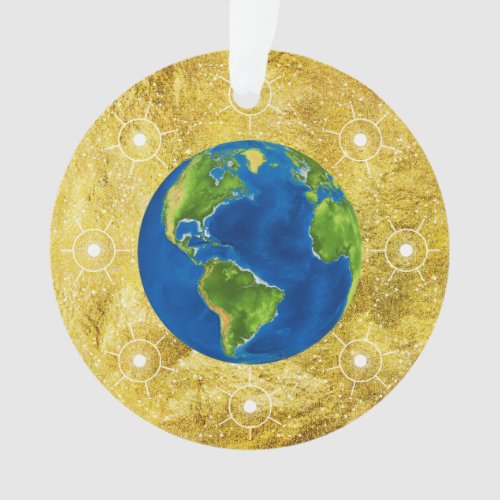 Golden Jesse Tree Globe Ornament