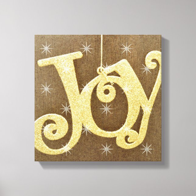 Golden Joy Christmas Canvas Print (Front)