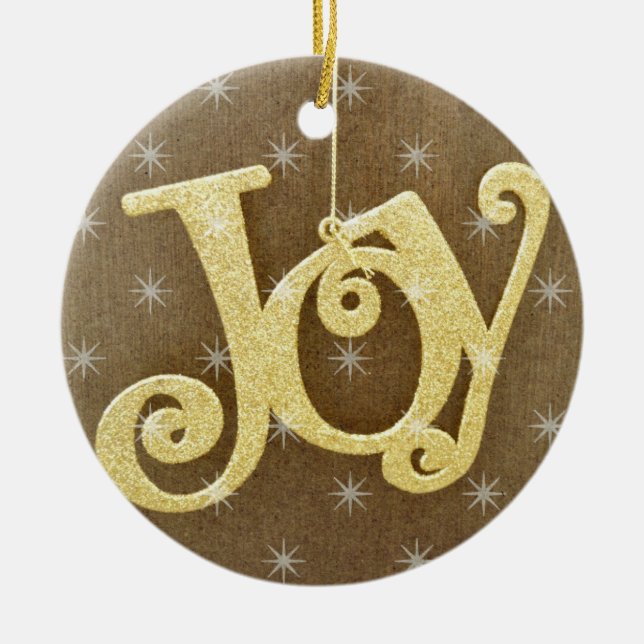 Golden Joy Christmas Ornament (Front)