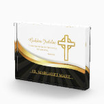 Golden Jubilee, 50 Year Anniversary Nun Award<br><div class="desc">This beautiful and elegant card in black,  gold and white is perfect to send to a Catholic nun on her golden jubilee. The scripture quote on the front from Isaiah captures the life as God calls us. Wish Happy 50th Anniversary of Religious Life with this jubilee card.</div>