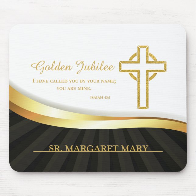 Golden Jubilee, 50 Year Anniversary Nun Mouse Pad (Front)