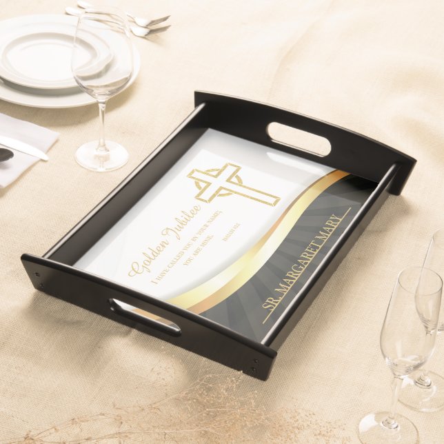 Golden Jubilee, 50 Year Anniversary Nun Serving Tray (Front)