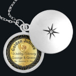 Golden Jubilee 50th Anniversary Gift for Wife on Locket Necklace<br><div class="desc">Golden Jubilee 50th Anniversary Gift for Wife on Celebrate 50 years of love and commitment with a truly special gift for your wife. Our Golden Jubilee 50th Anniversary Gift features a locket necklace that can be engraved with your wife's name, special date or message to make it a truly unique...</div>