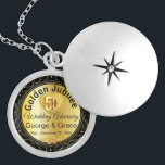 Golden Jubilee 50th Anniversary Gift for Wife on Locket Necklace<br><div class="desc">Golden Jubilee 50th Anniversary Gift for Wife on Celebrate 50 years of love and commitment with a truly special gift for your wife. Our Golden Jubilee 50th Anniversary Gift features a locket necklace that can be engraved with your wife's name, special date or message to make it a truly unique...</div>