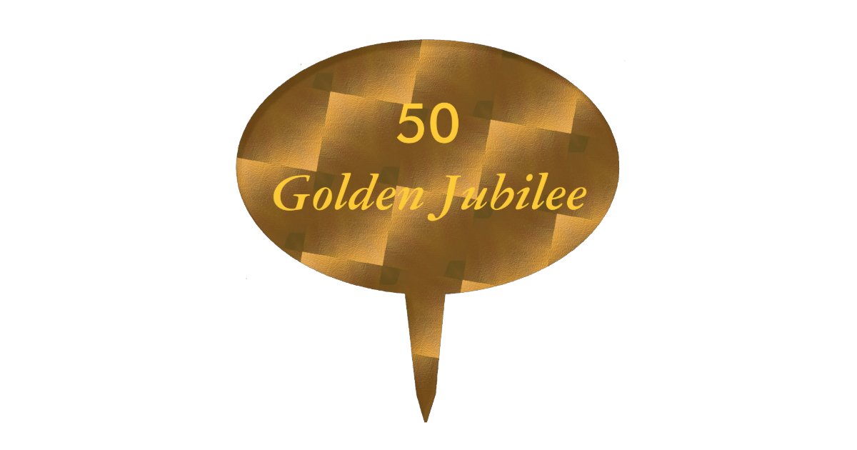 Golden Jubilee Cake Topper Zazzle