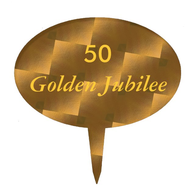 Golden Jubilee Cake Topper (Front)