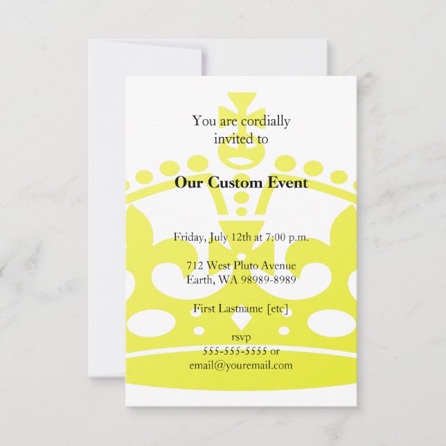 Golden Jubilee Crown Invitation (Front)