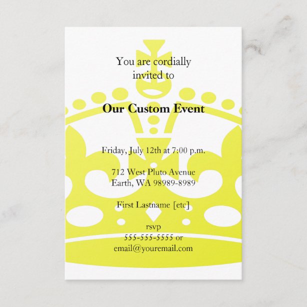 Coronation Invitations Zazzle