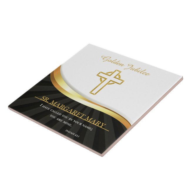 Golden Jubilee of Religious Life, 50 Year Ceramic Tile (Side)