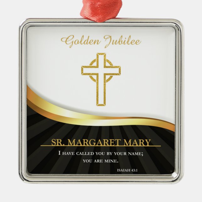 Golden Jubilee of Religious Life, 50 Year Metal Ornament (Front)