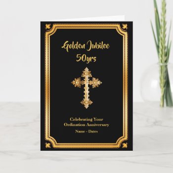 Golden Jubilee Ordination Anniversary Priest 50th Card
