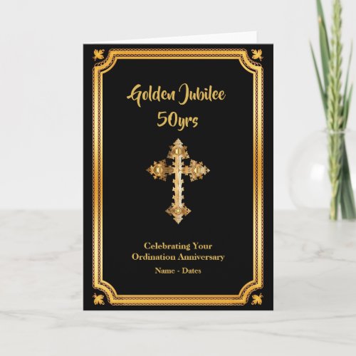 Golden Jubilee Ordination Anniversary Priest 50th Card