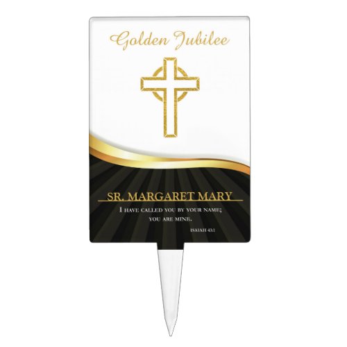 Golden Jubilee Religious Life 50 Yr Anniversary Cake Topper