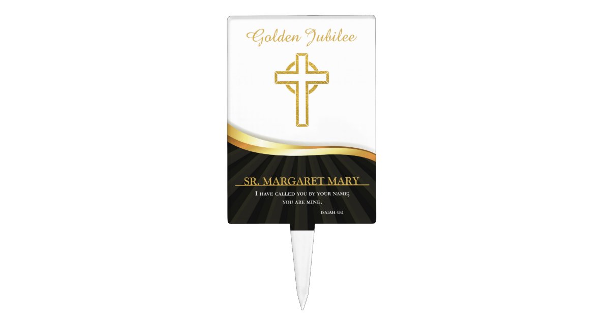 Golden Jubilee Religious Life 50 Yr Anniversary Cake Topper