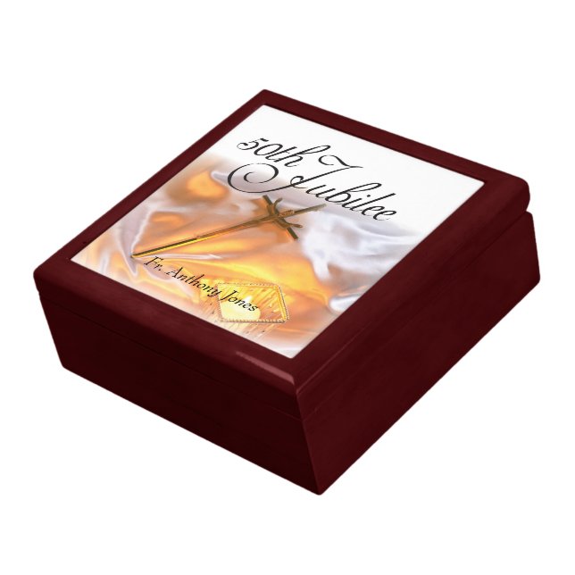 Golden Jubilee Religious Life, Cross Candle Gift Box (Side)