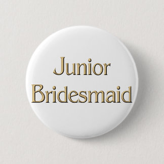 Golden Junior Bridesmaid button