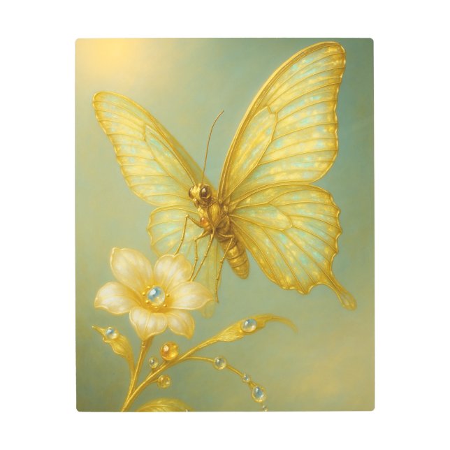 Golden Kaiser Butterfly Gold Topaz Art Print (Front)