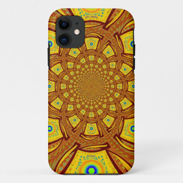 Golden Kaleidoscope Art Print Case-Mate iPhone Case (Back)