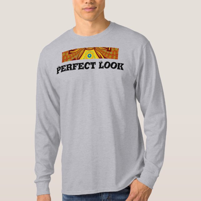 Golden Kaleidoscope Art Print T-Shirt (Front)