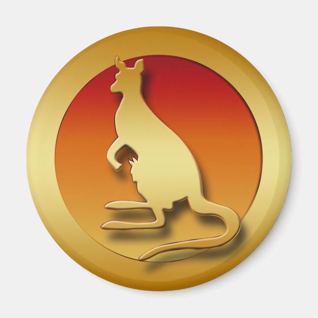 GOLDEN KANGAROO MAGNET (Front)
