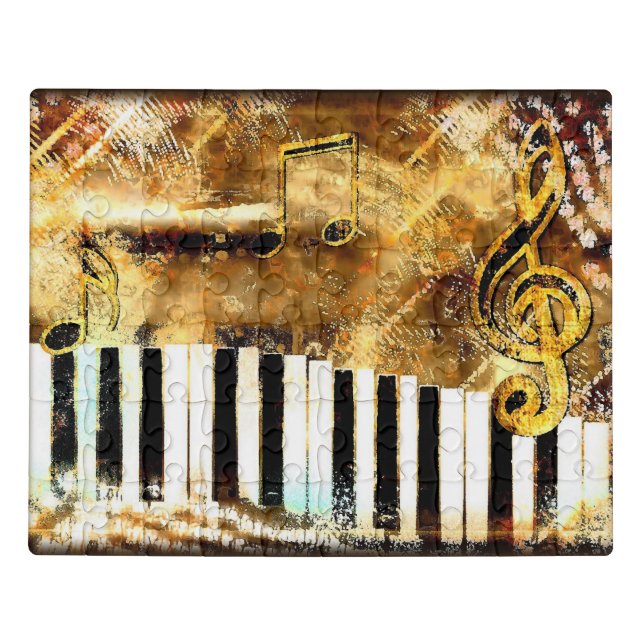 Golden Keyboard,  Jigsaw Puzzle (Puzzle Horizontal)