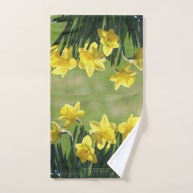 Golden King Alfred Daffodils, Spring Hand Towel (Hand Towel)