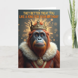 Golden King Birthday Card
