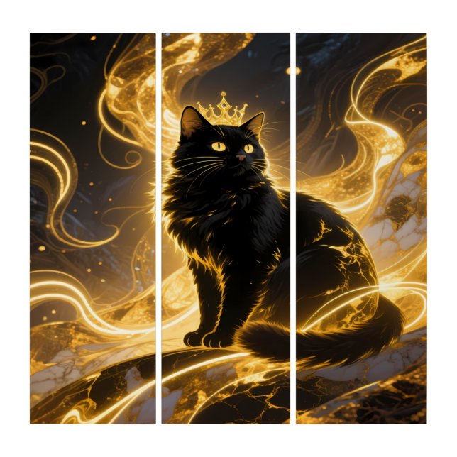 Golden King Cat One Triptych (Front)