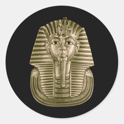 Golden King Tut Round Stickers