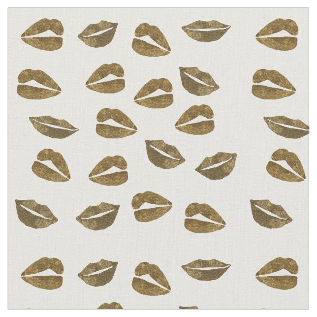 Golden Kiss Merry Custom Fabric (Close Up)
