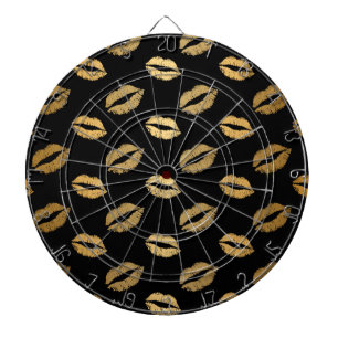 Golden kisses dart board