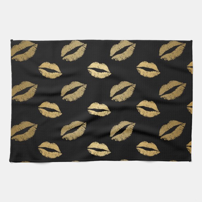 Golden kisses kitchen towel (Horizontal)