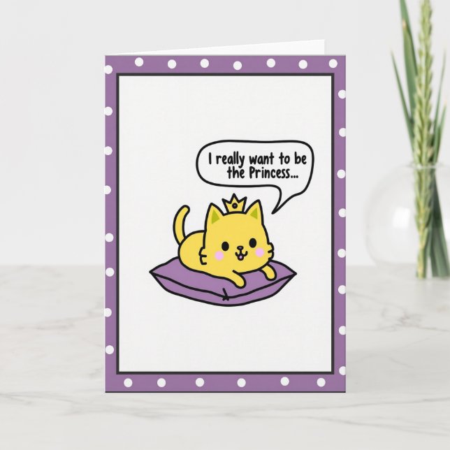 Golden Kitty Mothers Day Wish Card (Front)