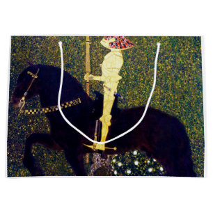 Golden Knight, Gustav Klimt Large Gift Bag
