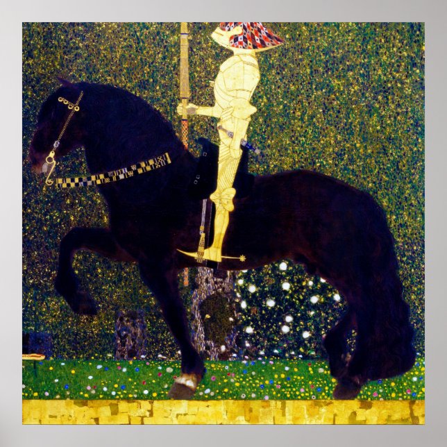 Golden Knight, Gustav Klimt Poster (Front)