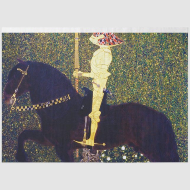 Golden Knight, Gustav Klimt Tissue Paper (Front)