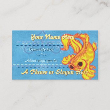 Golden Koi Business Cards by Customizables at Zazzle