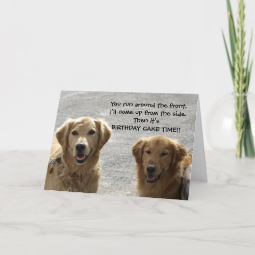 Golden Lab Friends Birthday Card