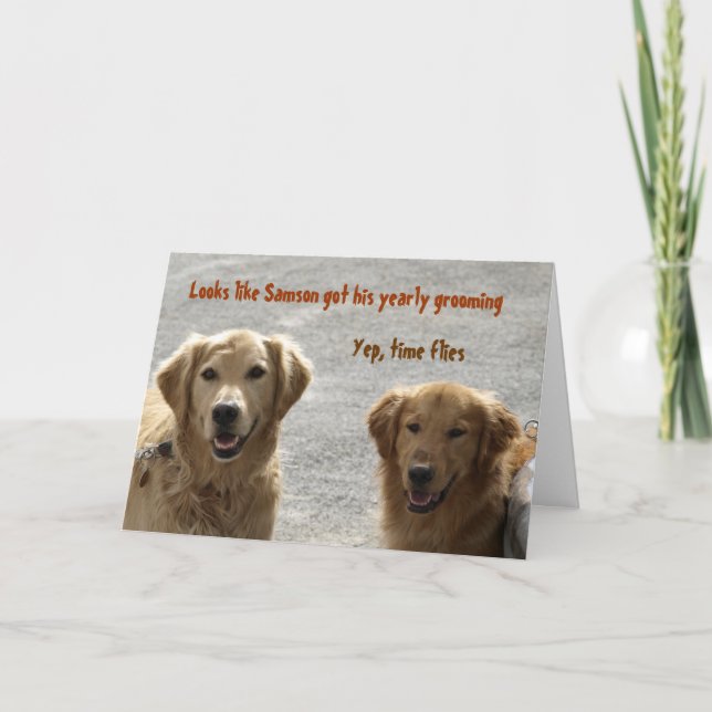 Golden Lab Friends Birthday Card (Front)