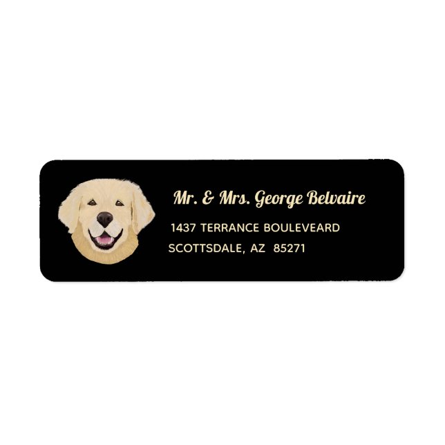 Golden Lab Return Address Label (Front)