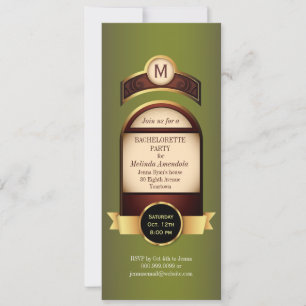 Golden Label Bachelorette Invitation