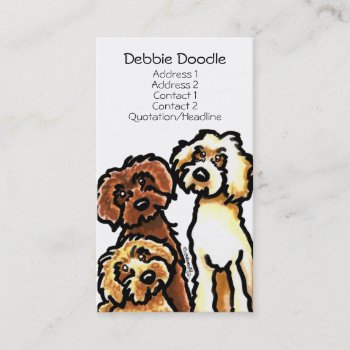 Golden Labradoodles Pet Business Cards by offleashart at Zazzle