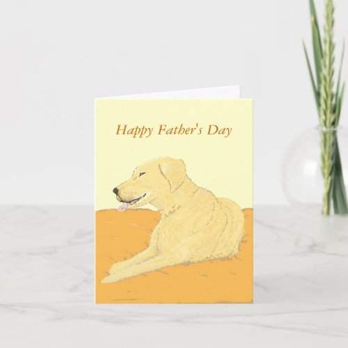 Golden Labrador Fathers Day card