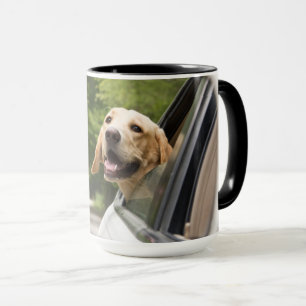Golden Labrador In Rearview Mirror Mug